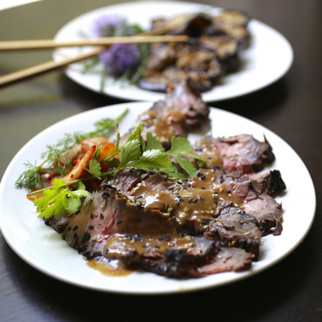 Asian-Marinated Grilled Flank Steak - Nerds with Knives