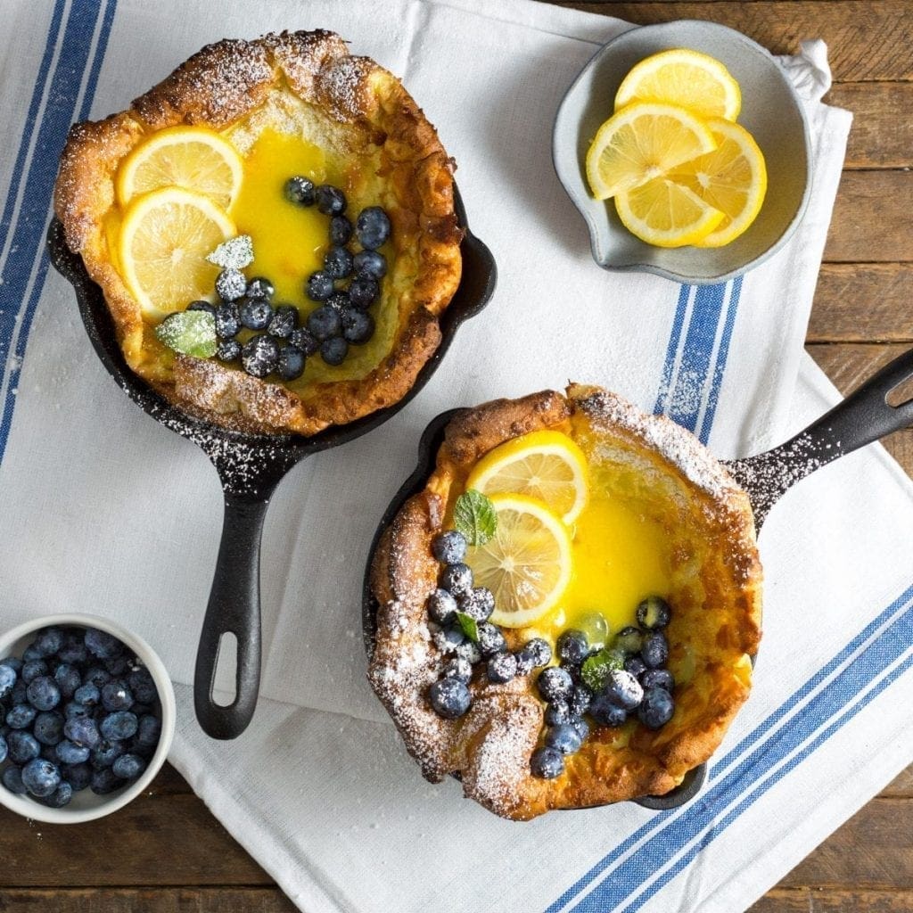 Mini Dutch Babies with Lemon Curd and Blueberries - Nerds ...