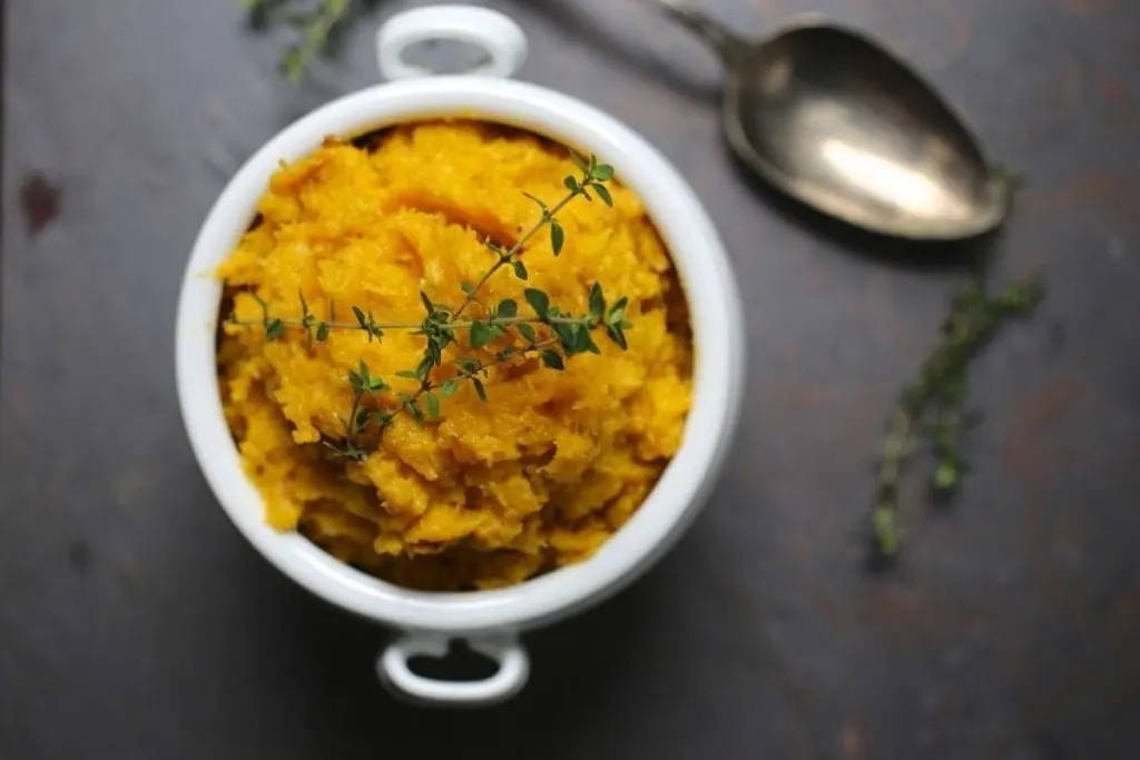 Mashed Butternut Squash with Thyme and Mascarpone