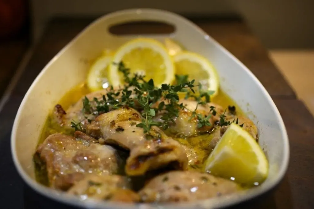 Baked Chicken Thighs with Lemon and Garlic