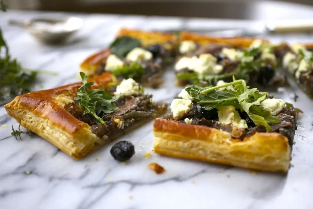 Caramelized Onion, Olive and Goat Cheese Tart