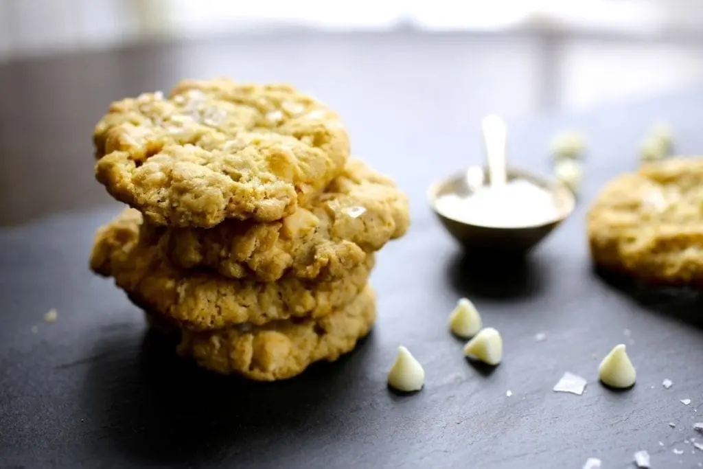 Sea Salt, Oatmeal and White Chocolate Cookies