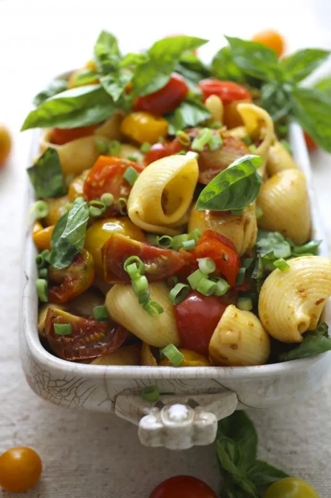 Summer Pasta With Burst Cherry Tomatoes