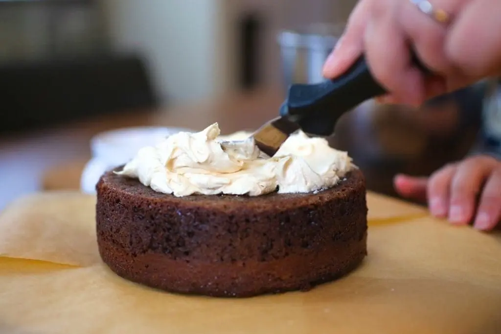 Three Layer Chocolate Cake with Salted Caramel Buttercream