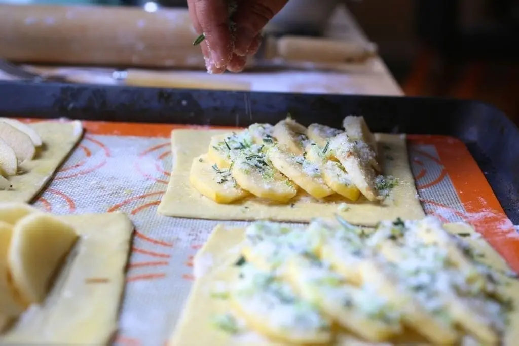 Apple Tarts with Rosemary-Lime Sugar