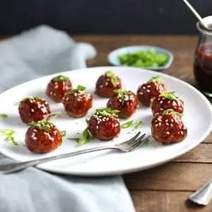 Sweet and Spicy Korean-Style Cocktail Meatballs