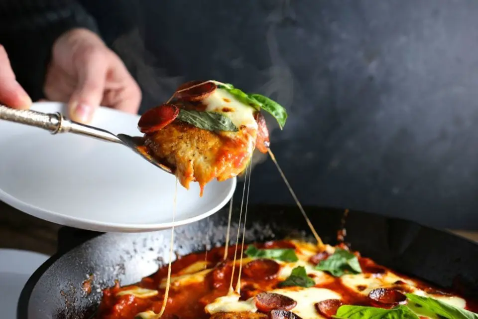 Pizza Chicken (with Pepperoni and Basil)