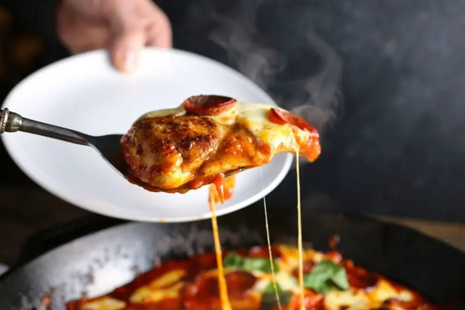 Pizza Chicken (with Pepperoni and Basil)