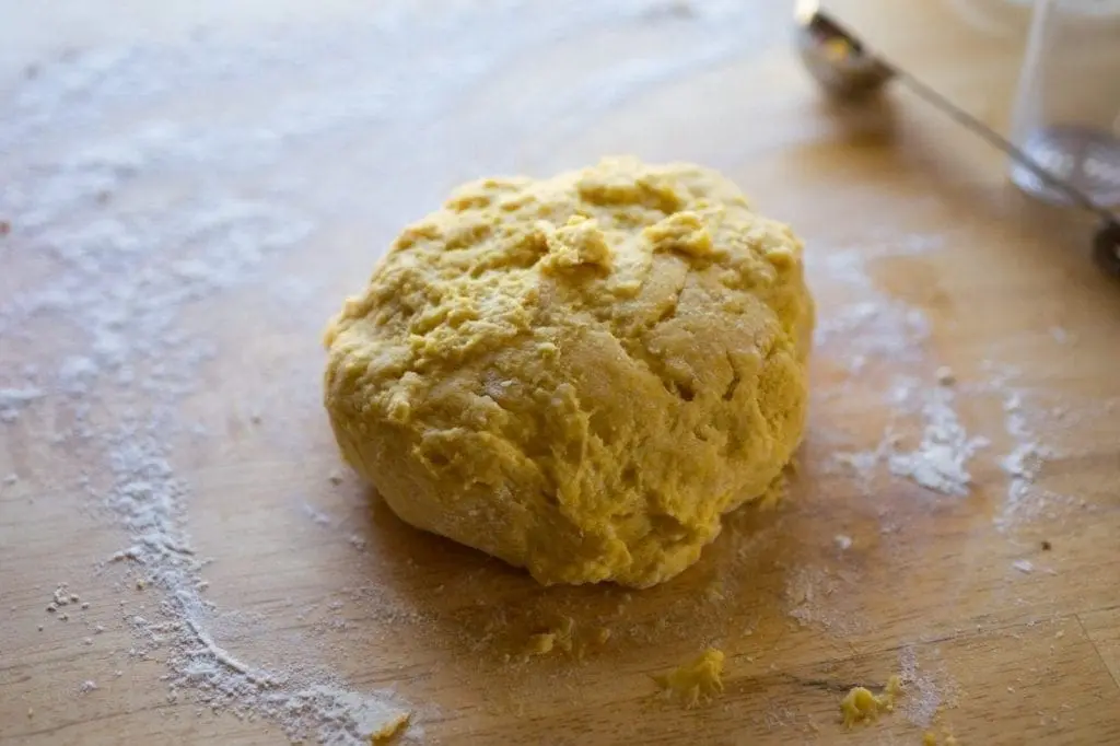 Dough, waiting to be split into sections and rolled