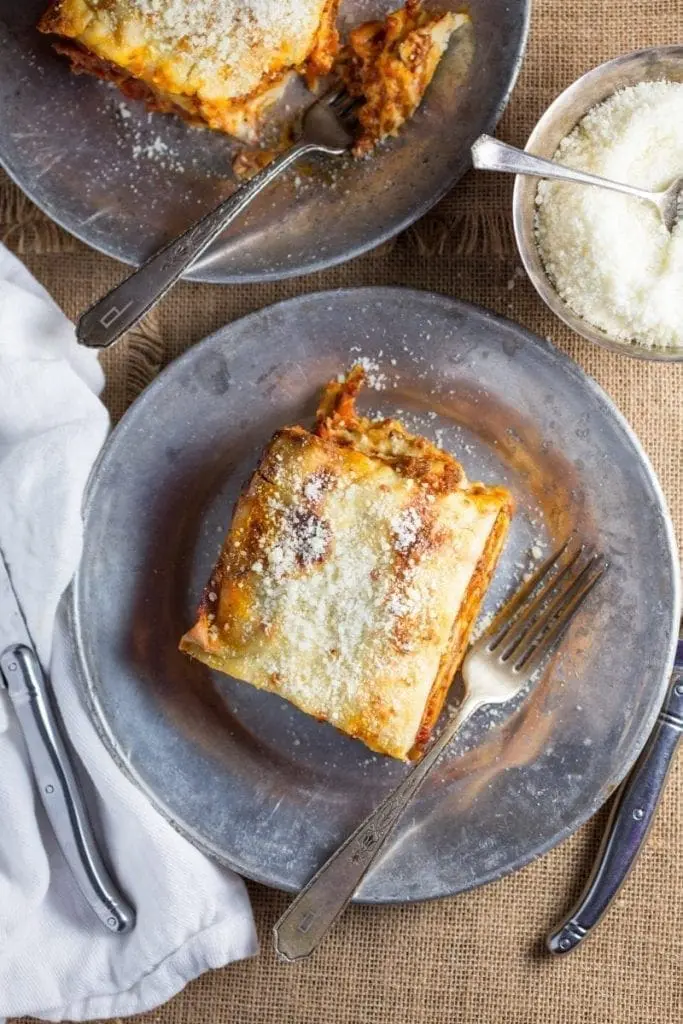 Lasagna Bolognese with Fontina Béchamel