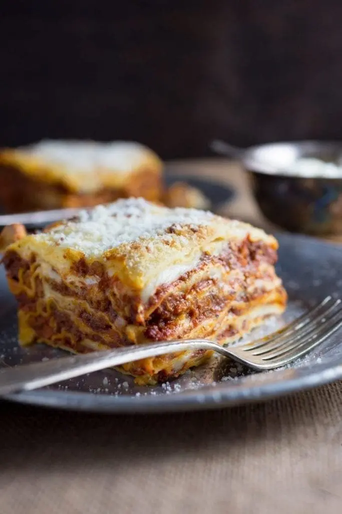 Lasagna Bolognese with Fontina Béchamel