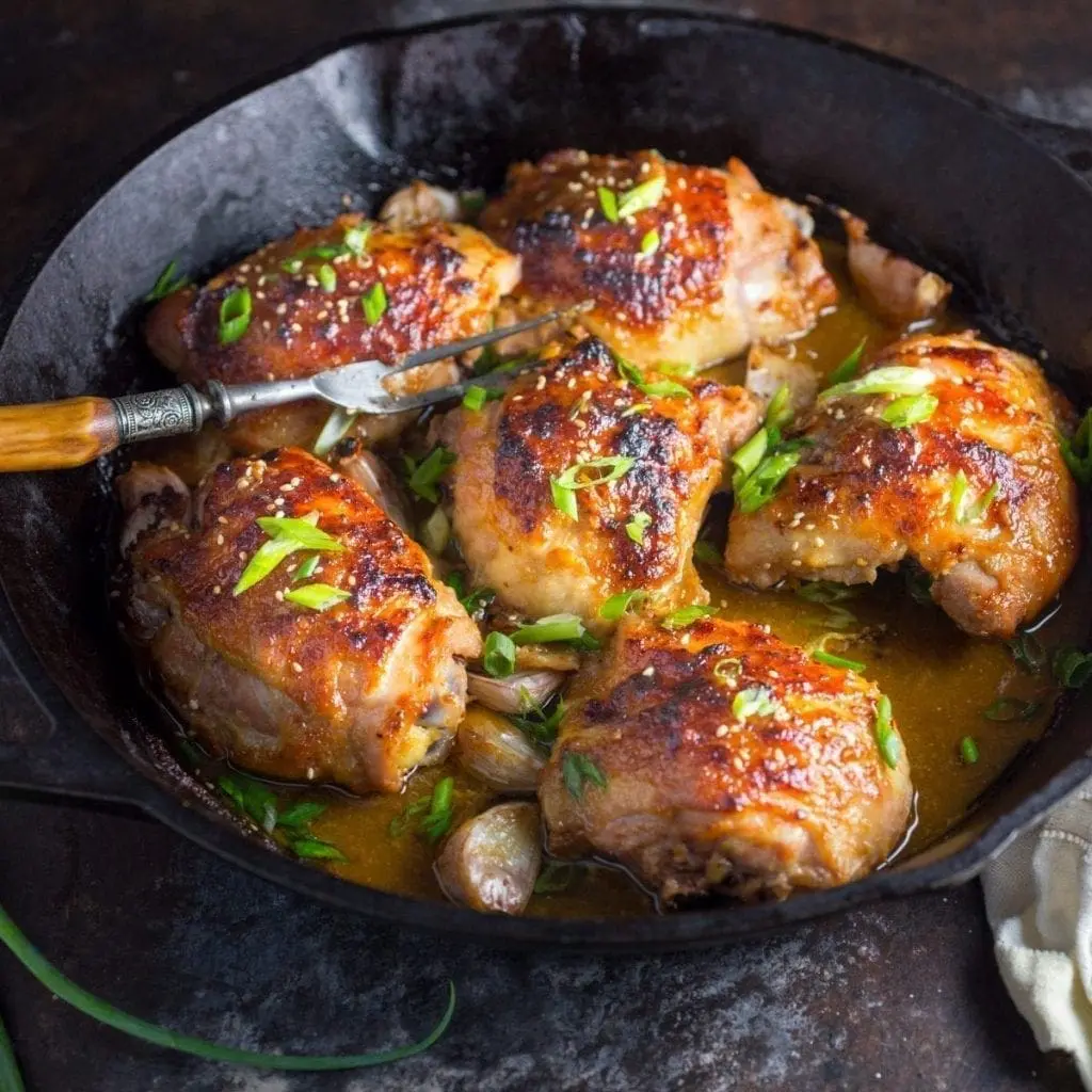 Miso Butter Chicken with Garlic Pan Sauce