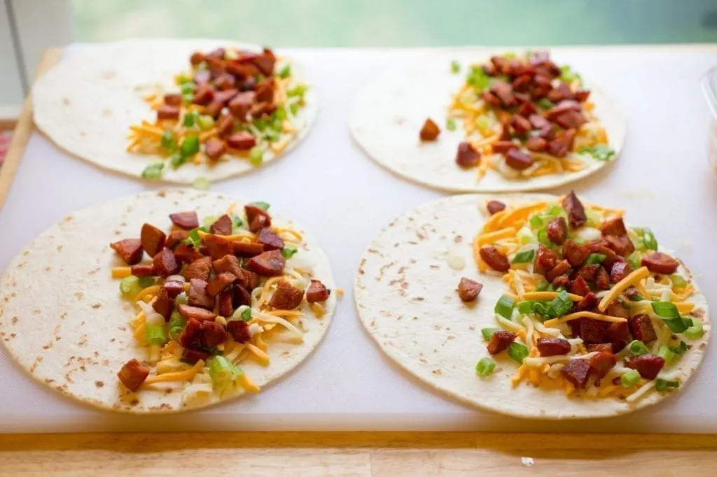 Chorizo Quesadillas With Radish and Fennel Salsa