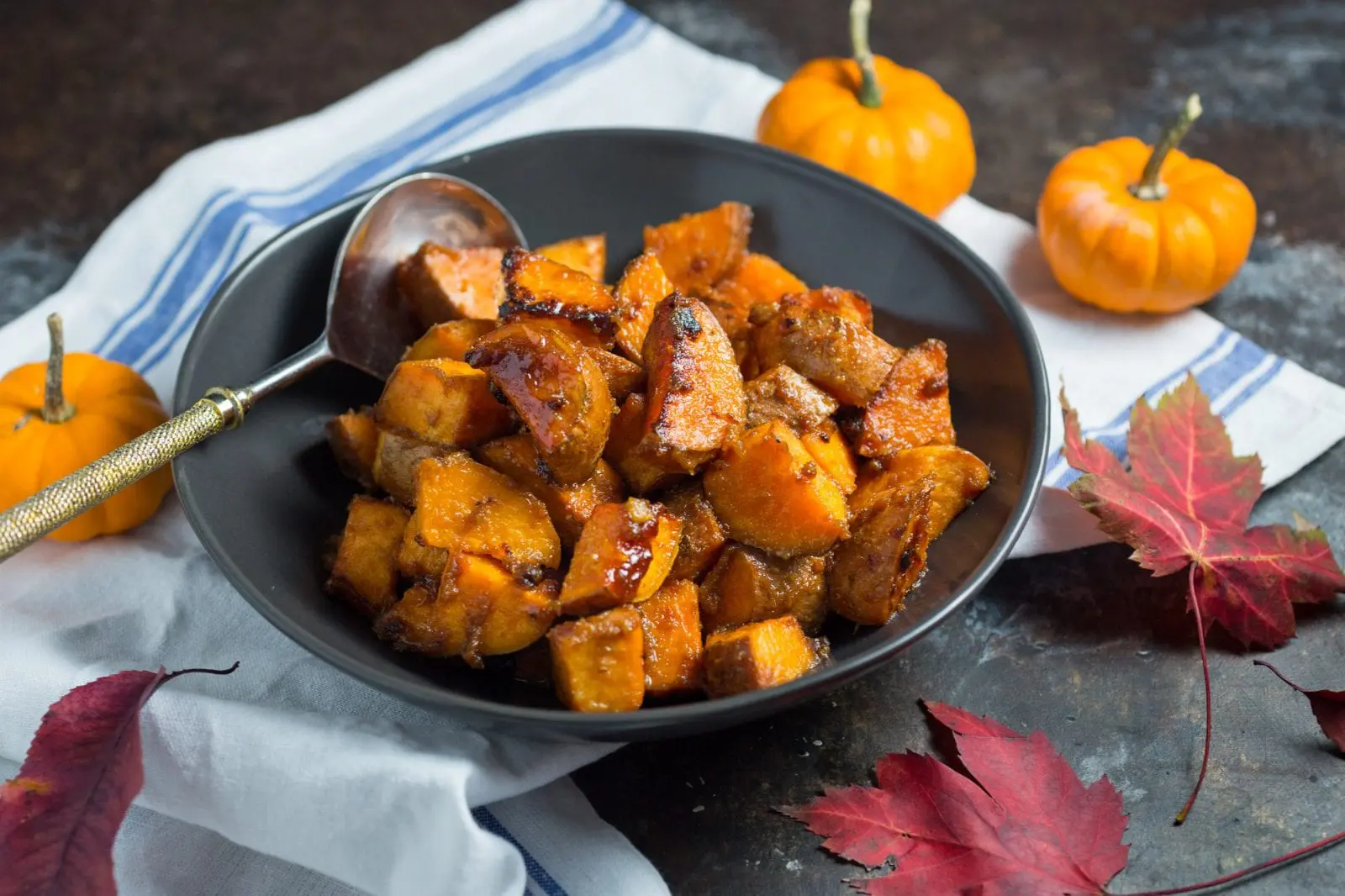 Roasted Miso-butter and Maple Sweet Potatoes