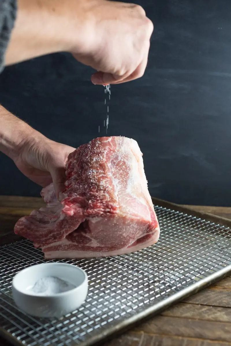Garlic and Herb Roasted Pork Loin with Crackling