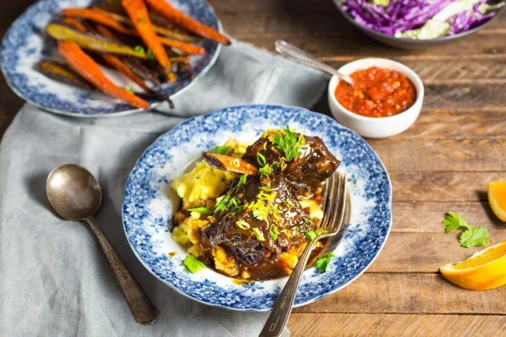 Braised Beef Short Ribs with Honey, Soy and Orange