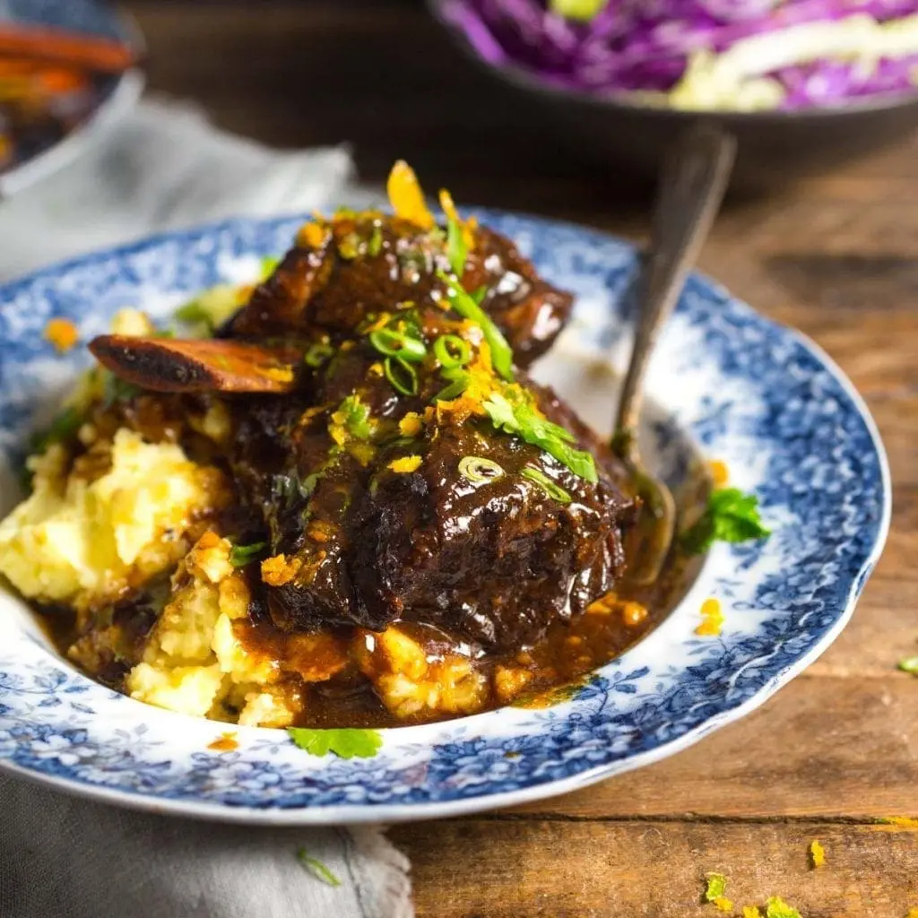 Braised Beef Short Ribs with Honey, Soy and Orange