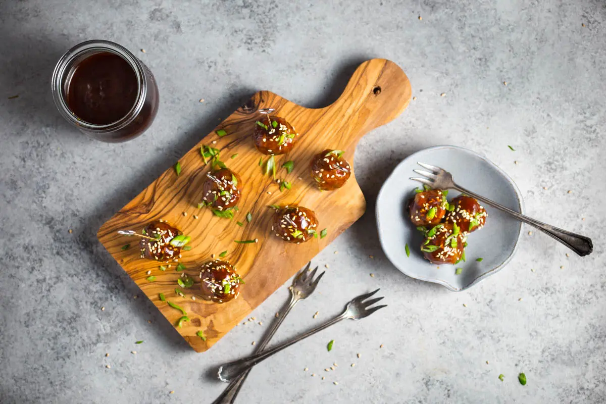 Cocktail Meatballs - Hoisin Glazed