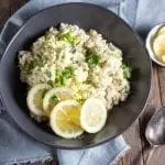 Crispy Salmon and Creamy Lemon Rice