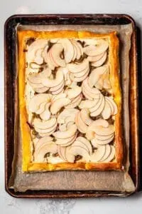 Apple, Shallot and Cheddar Tart