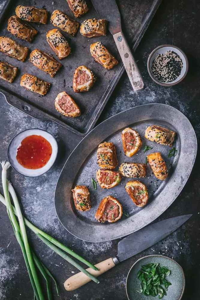 Dumpling-style Sausage Rolls