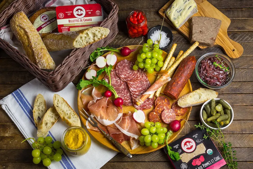 A charcuterie platter