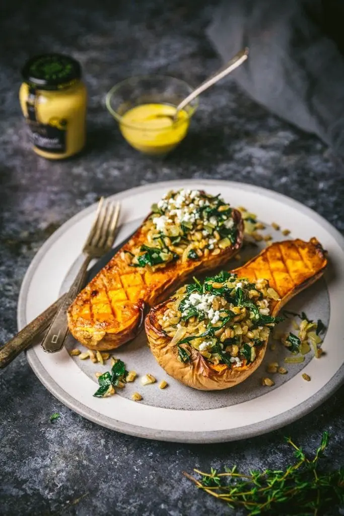 Butternut squash on a plate