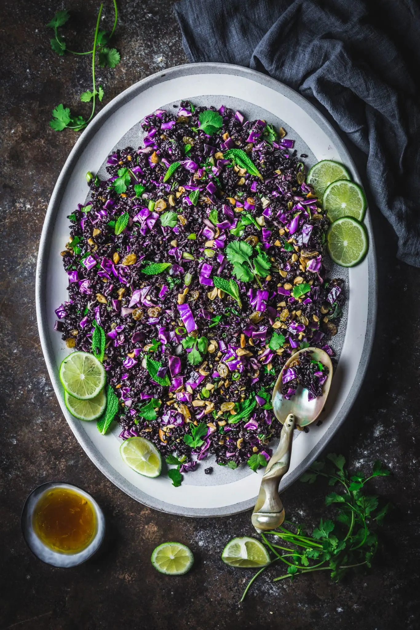 Sticky Lemongrass Chicken with Black Rice Salad