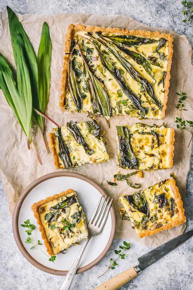 Ramp, Leek and Goat Cheese Tart