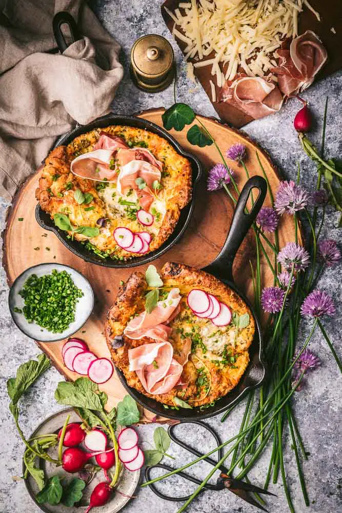 Cheddar and Chive Dutch Babies CABOT