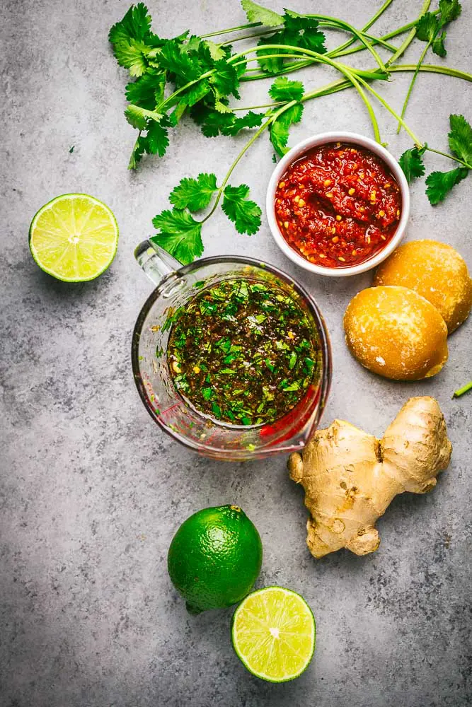 Vietnamese-style Marinade, Lime, Ginger, Cilantro, Palm Sugar, Chili Paste