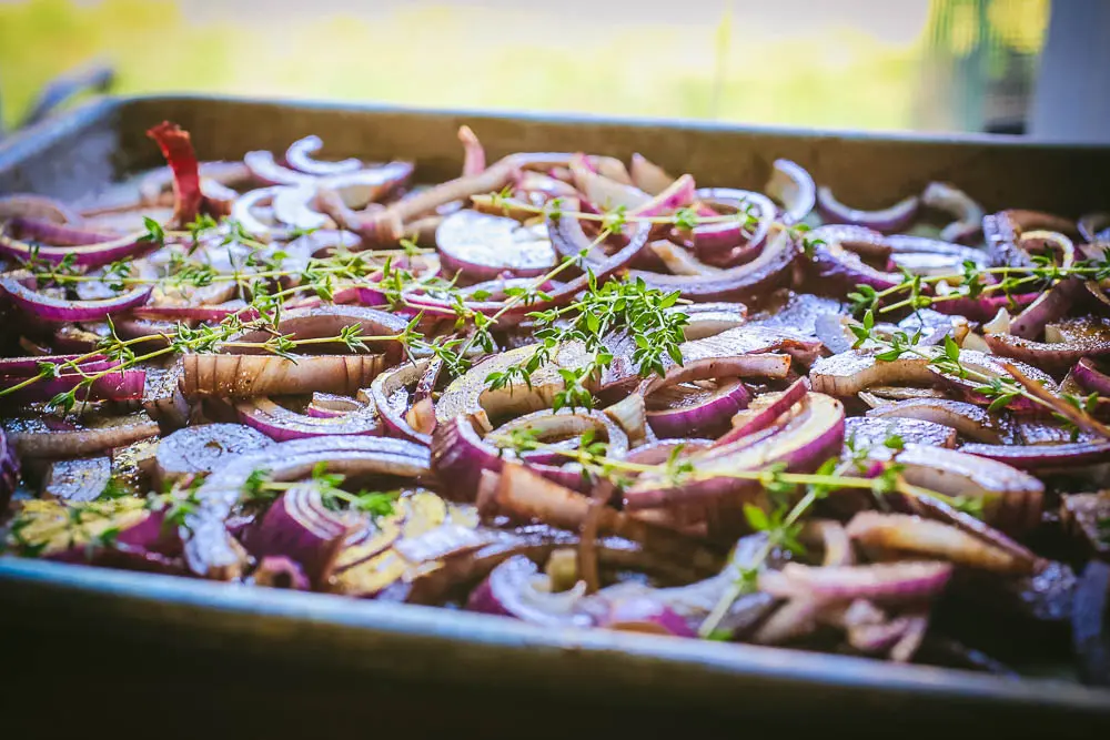 Balsamic Roasted Red Onions