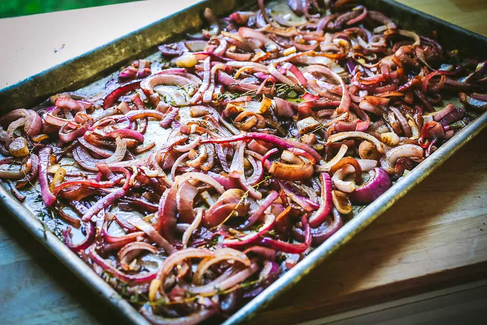 Balsamic Roasted Red Onions