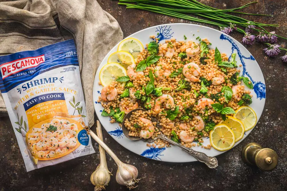 Shrimp with Couscous and Broccoli