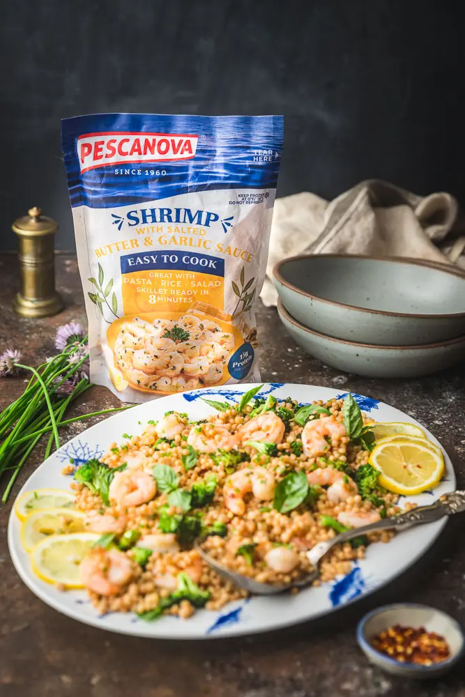 Shrimp with Couscous and Broccoli