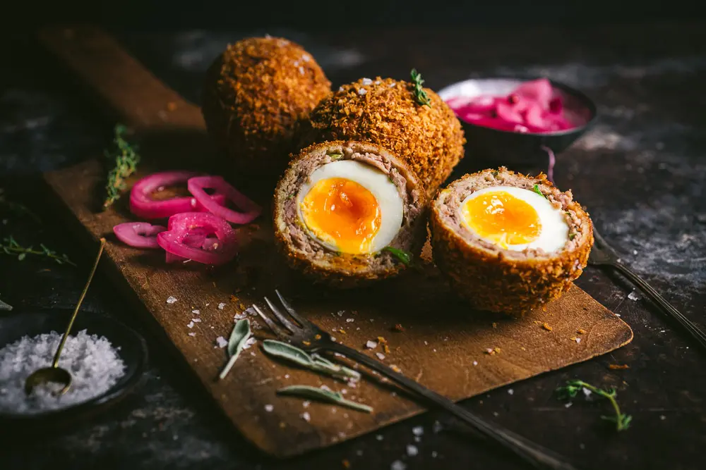 Scotch Eggs with perfect runny yolks
