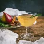 Spiced Poached Pear Cocktail with Rosemary