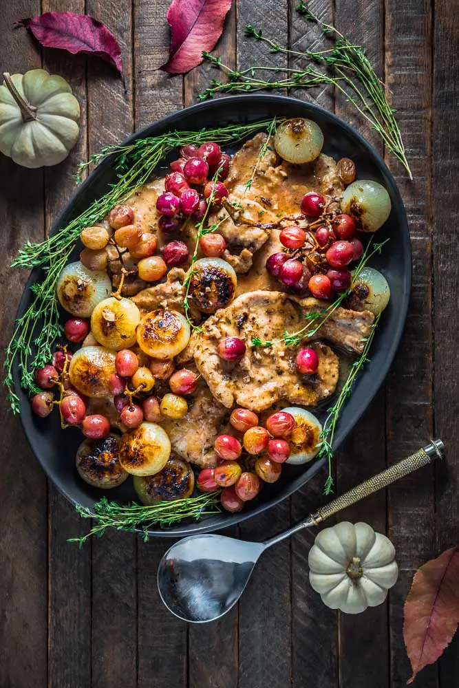 Pork Chops with Grapes