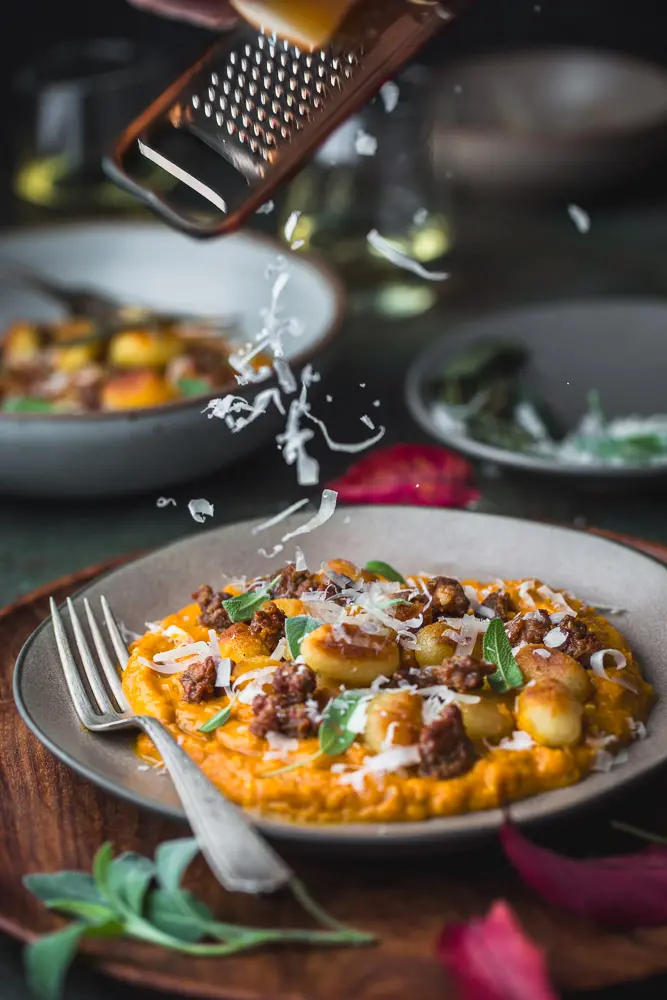 Gnocchi with pumpkin sauce