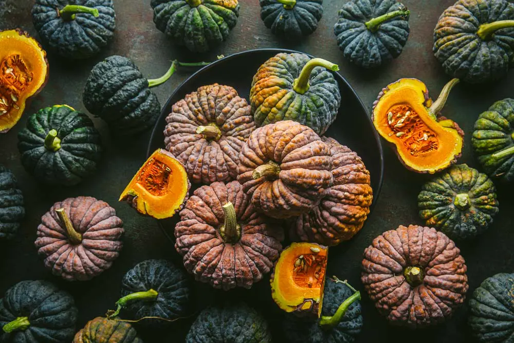 Heirloom pumpkins arrangement 3