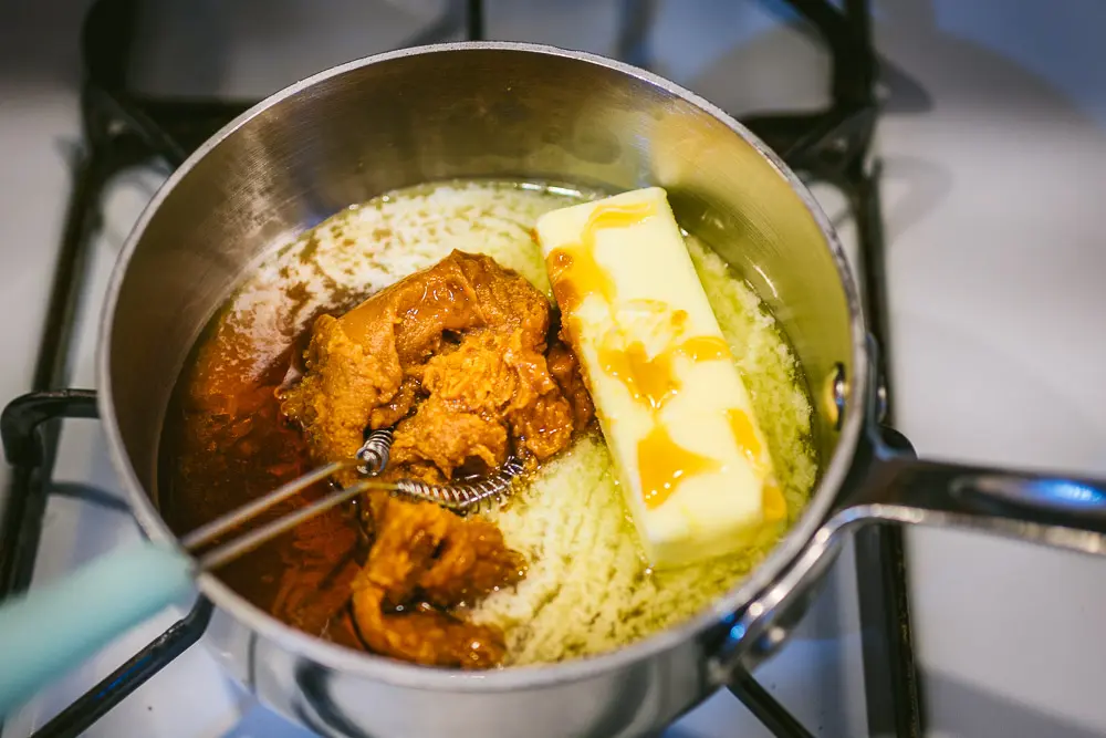 Roasted Miso-butter and Maple Sweet Potatoes