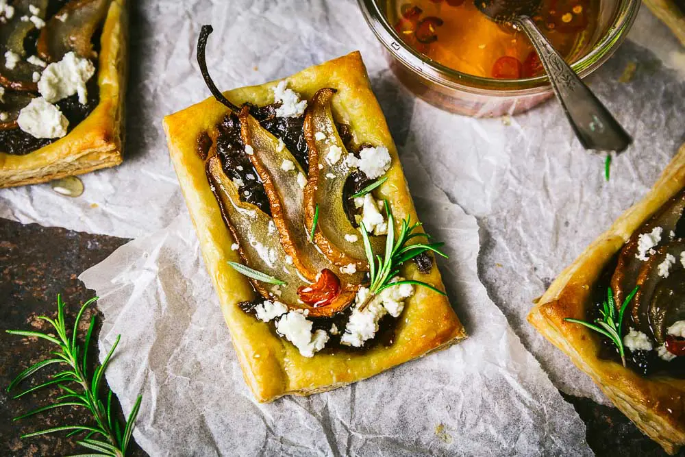 Red Onion and Pear Tarts