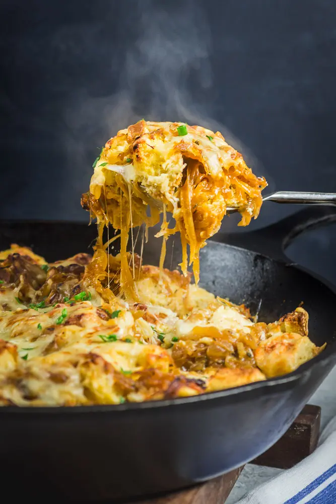 Strata - French Onion Bread Pudding