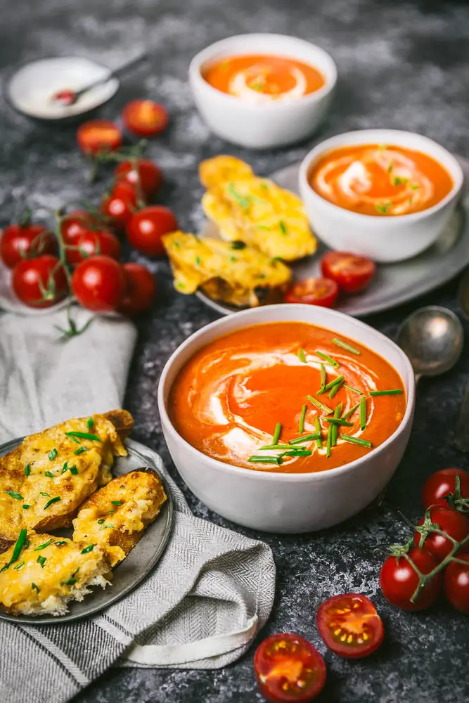 Tomato Soup and Cheese Toast