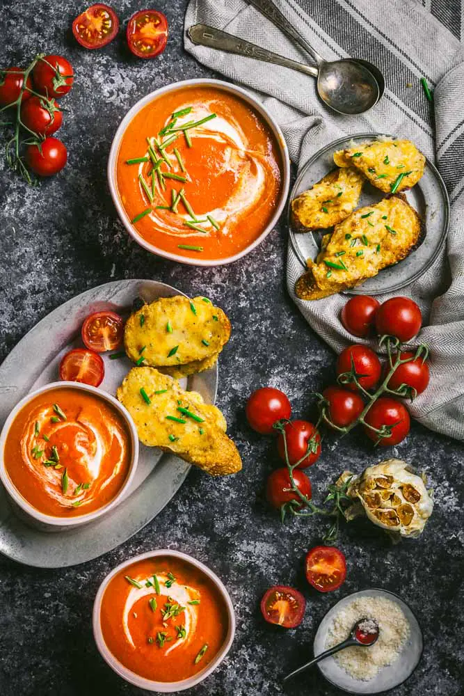 Tomato Soup and Cheese Toast