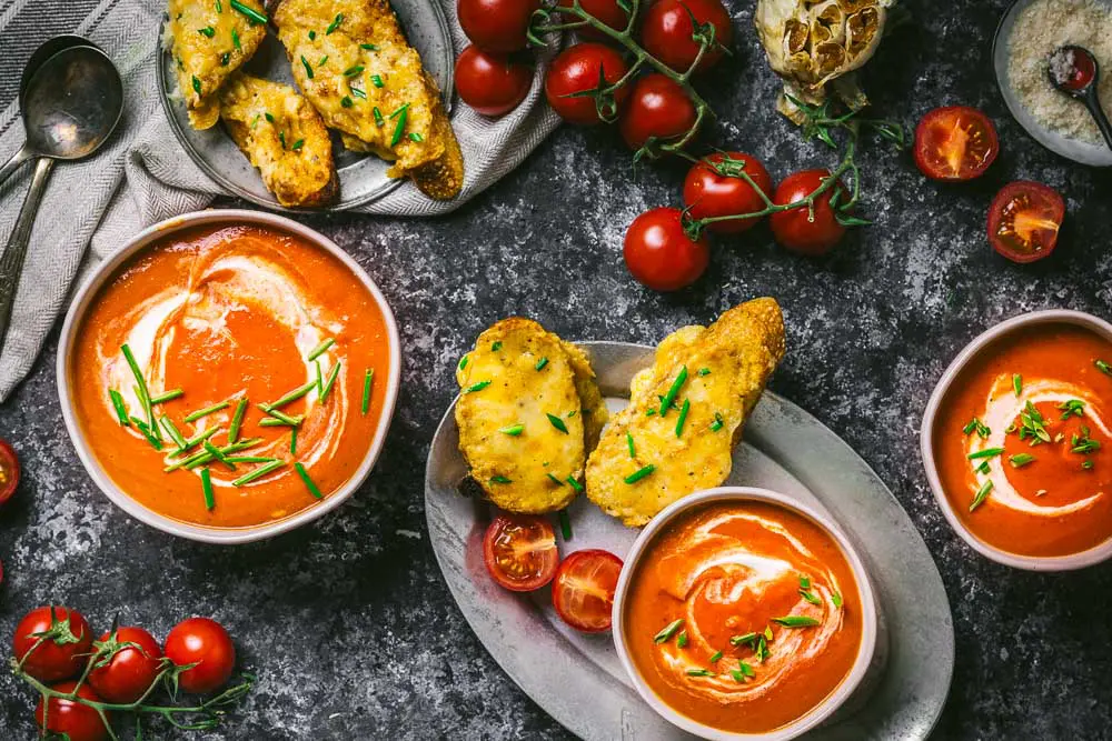 Tomato Soup and Cheese Toast