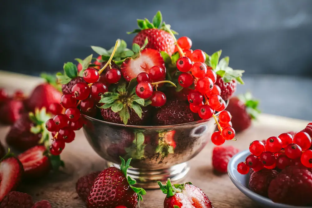 Strawberries and Red Currants