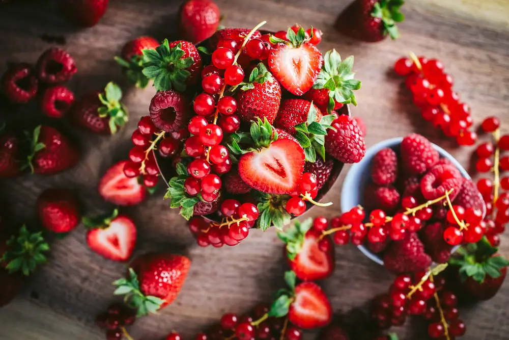 Strawberries and Red Currants