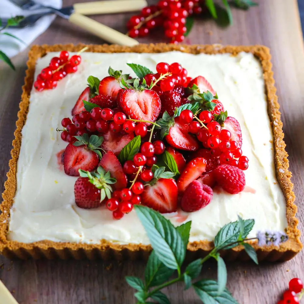 Summer Berry Tart with Lemon Mascarpone Cream