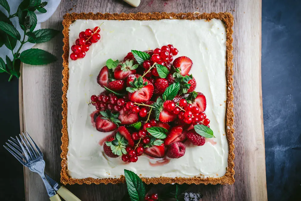 Summer Berry Tart with Lemon Mascarpone Cream